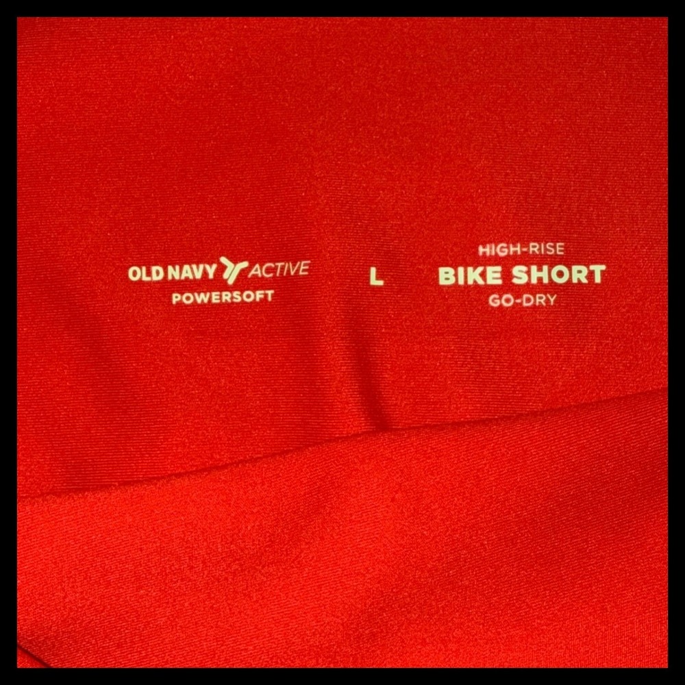 Old Navy Bike Shorts Bundle Womens L Red Burgundy Powersoft High Rise Activewear - Picture 2 of 10